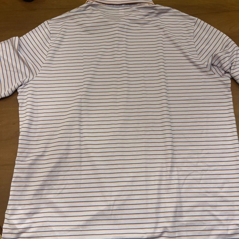 Ralph Lauren RLX Golf Performance Polo Shirt XXL Purple With Stripes